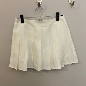 White Pleated Tennis Skirt